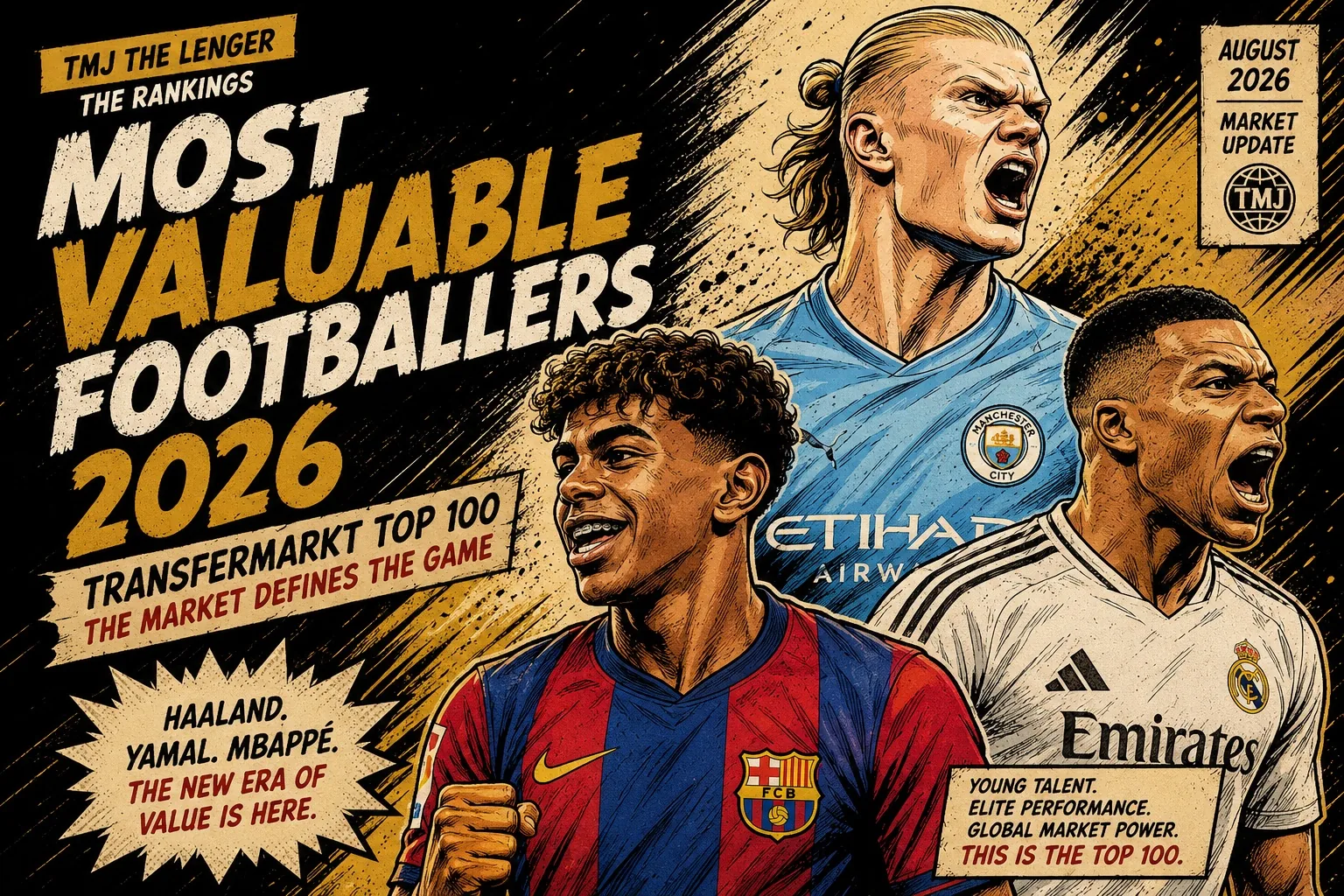 Most Valuable Footballers 2026: Transfermarkt Top 100 Rankings