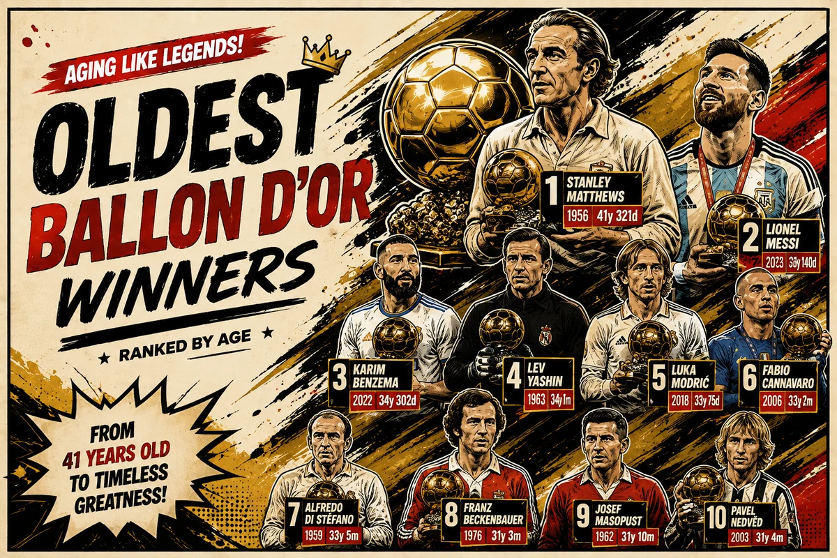Oldest Ballon d’Or Winners: The All-Time Age Ranking