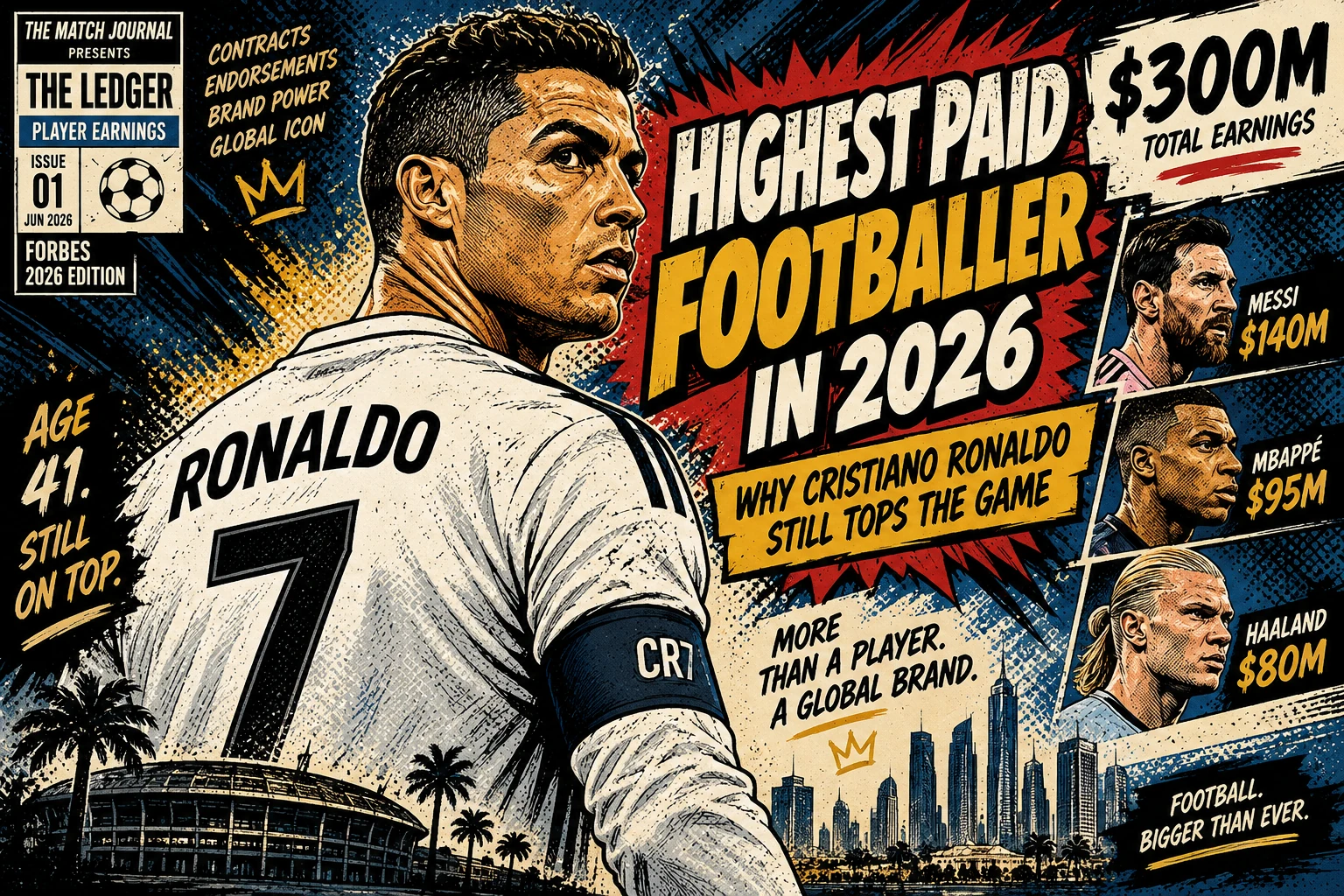 Highest Paid Footballer In 2026: Cristiano Ronaldo’s Incredible $300M Lead