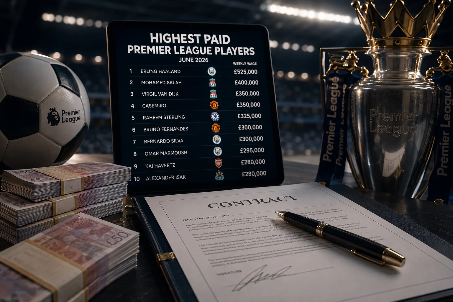 Highest Paid Premier League Players per June 2026