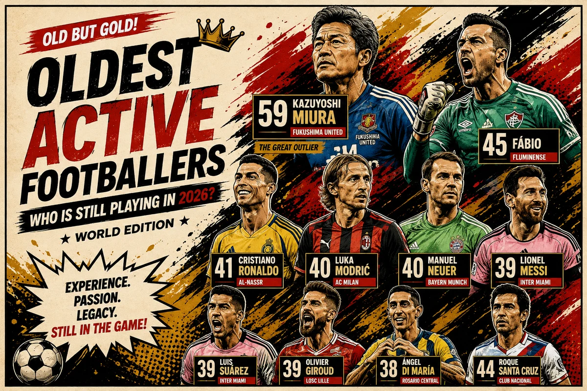 Oldest Active Footballers: The Old But Gold World Edition