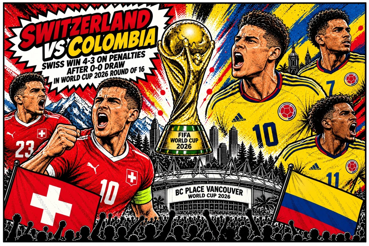 Switzerland vs Colombia Result: Swiss Win on Penalties