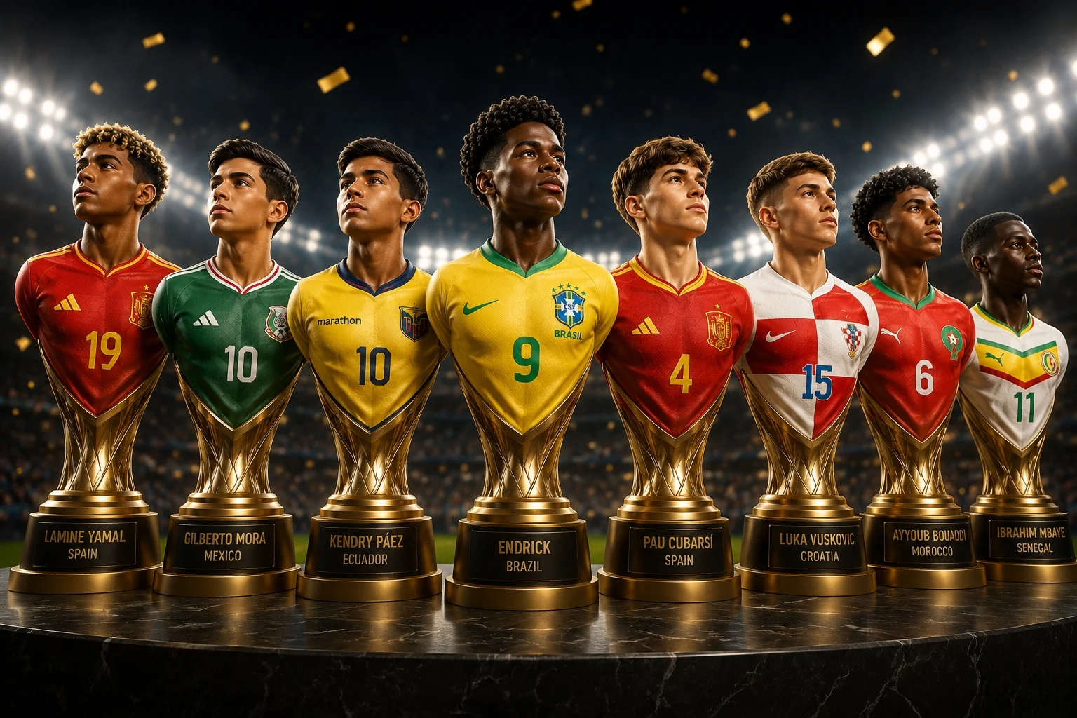 NextGen 2026 World Cup wonderkids under 20 players grouped by position